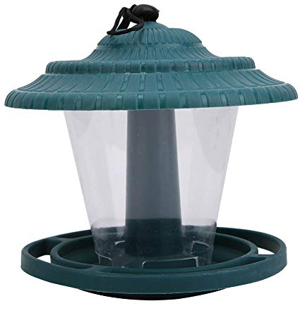 Mangiatoia per Uccelli da Giardino Verde per Esterni Mangiatoia per Uccelli Selvatici Mangiatoia per Uccelli Pigri A Prova di Scoiattolo Appeso Dispenser di Cibo per Uccelli per