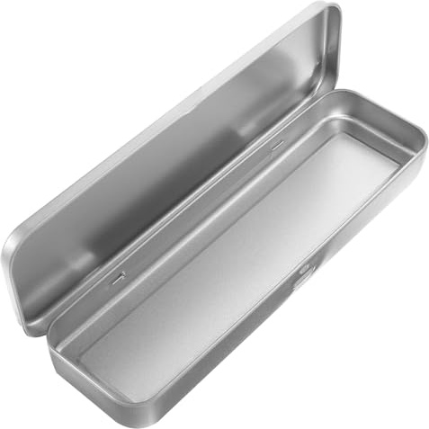 FONDOTIN Metal Pencil Case Tin Metal for Pencils Suitable for School Boys and Girls and Students Stationery Storage Organizer