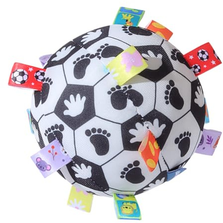 Sensory Balls – Fabric Grasping Toy | Black White Rattle Ball for Visual Perception Development | Soft Educational Infant Learning Toy with Built in Sound for Exploration and Early Play U