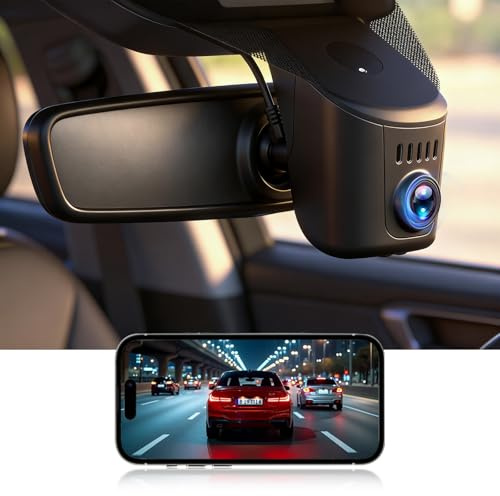 4K-bilkamera lämplig för Audi 2019–2026 A4 A6 Allroad A3 A5 Q5 S4 S6 Q7 A8 S8 TT A7 S5 Q3 S3 RS3 RS5 RS6 e-tron, 2160P-video, WLAN och app