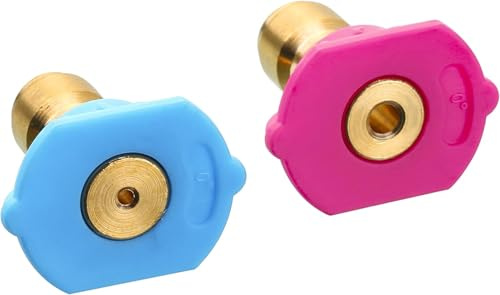 M MINGLE Second Story Lot de 2 embouts de buse à connexion rapide pour nettoyeur haute pression, savon et jet de rinçage, buse longue portée, 6,35 mm, 4000 psi