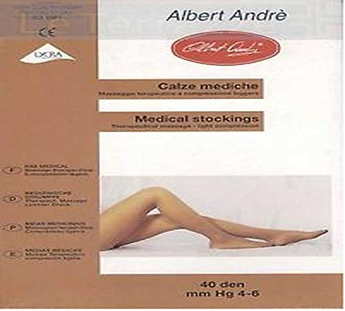 CALZE ELASTICHE PREVENTIVE COLLANT 40 DEN. L. PIAZZA 420, NERO, 1 - NORMALE