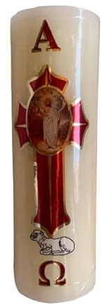 6 L x 2 W Cirio Pascual 1/4K Paschal Candle #18484 Semana Santa