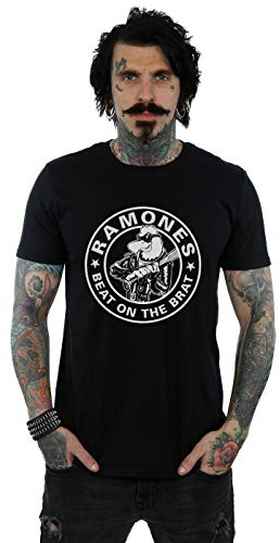 Absolute Cult Ramones Men's Beat On The Brat T-Shirt Black Large