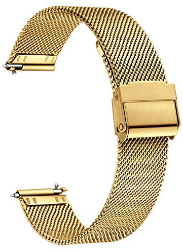 XIRUVE Bracelet de Montre Acier Inoxydable Libération Rapide Homme Femme 12-24mm