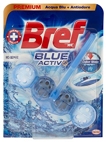 Bref Bref Wc Power Activ Blue Duftreiniger aus desinfizierenden Tabletten für Badezimmer, sauber, frisch, Einzelgröße - 500 g