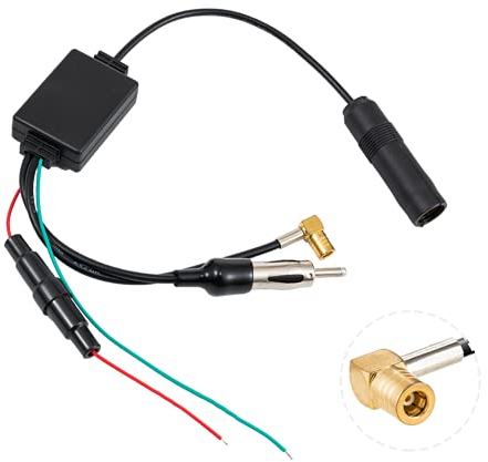 Vecys DAB FM/AM Auto Antenne Signalverstärker Splitter SMB auf DIN FM Antenne Splitter Active Antenne Autoradio Digital Radio DAB + Plus Auto Adapter Stecker