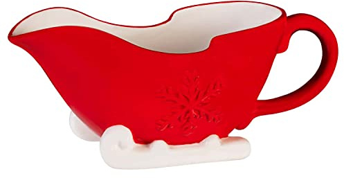 Biznest Make It Merry Christmas Gravy Boat, This Stunning Gravy Boat Shaped As Santa'S Sleigh