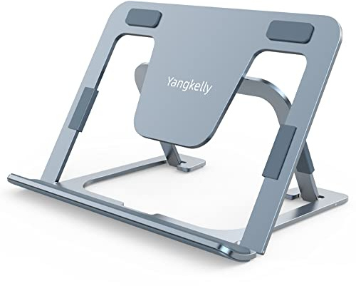 Yangkelly Supporto per Tablet Pieghevole e Regolabile, Supporto da Tavolo in Lega di Alluminio per iPad da 7 a 12.9, Telefoni Cellulari Pieghevoli, Surface ecc. (Spazio Grigio)