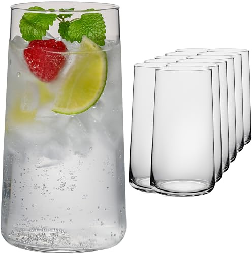 IMPERIAL glass Trinkgläser aus Glas 490ml (max. 550ml) Set 12 Teilig Wassergläser Saftgläser Longdrinkgläser Cocktailgläser groß