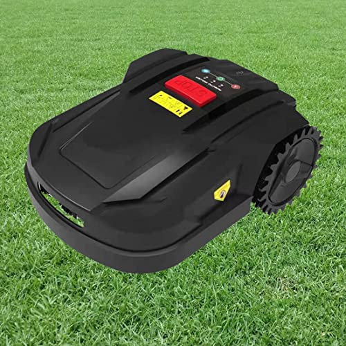 YUNYN Tondeuse électrique robot, tondeuse à gazon de jardin, largeur de coupe 18 cm, abri de pluie automatique, télécommande intelligente, tondeuse à gazon électrique intelligente pour pelouse jusqu'à