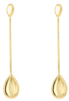 forme di Lucchetta - 750-18K Gold Lange OhrAnhänger | Elegant Tropfen-ohrringe, Gold Ohrringe Damen 750 Echtgold, Hochwertiges Schmuck hergestellt in Italien, Lang, elegant, 18