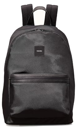 Calvin Klein Herren Rucksack Essential Round mit Reißverschluss, Schwarz (Ck Black), Einheitsgröße
