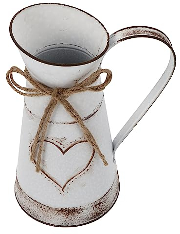 Operitacx Flower Vase Heart-shaped Iron Pot for Decor Stylish Table Centerpiece for Weddings and Events for Flower Bouquets Convenient Handle for Easy Carrying