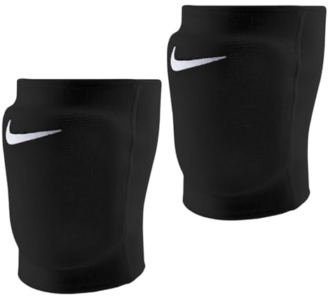 Nike Premium Dri-Fit Knee Pads (1 Pair), Essential/Streak/Varsity, Cushioning/Sweat-wicking/Unisex (Essential Black - M/L)