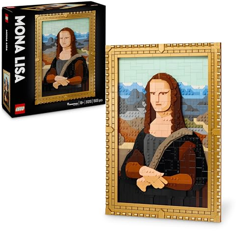 LEGO Art Mona Lisa Painting Set, Wall Model Kit for Adults to Build, Home, Living Room or Office Décor Idea, Creative Activity Gift for Men, Women, Him or Her 31213
