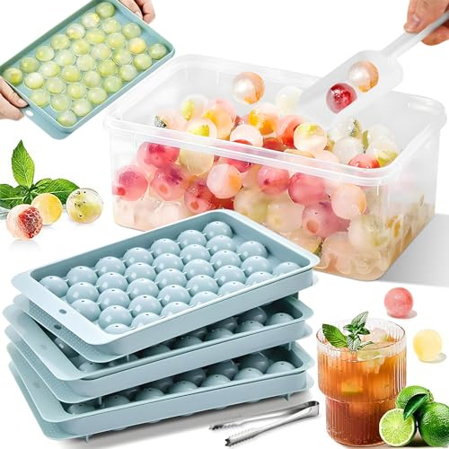 ENCOUN Eiswürfelform, große quadratische Eiswürfel für Cocktails, Whisky, Wein, Obst, Fruchtpürees, Eis, Eistee, L-BingKuaiHe33ge-B