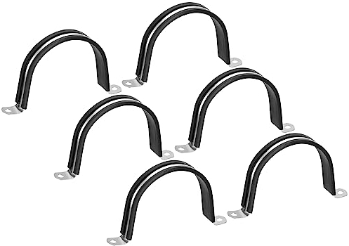 Rohrschelle, 22 Stück, 18 mm (3/4 Zoll) Kabelschelle, Gummi-Rohrband, gummigepolstert, 304 Edelstahl-Schlauchschelle, U-förmige Metallschelle, Rohrhalter for Rohr, Draht (Size : 74mm)