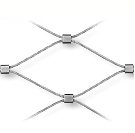 ZHZHXR Flexibles Kabelbalustradennetz, Hochgelegenes Anti-Fall-Metallnetz, 1.5mm Drahtdurchmesser Multifunktionales Metallgeflecht(0.8x4m)