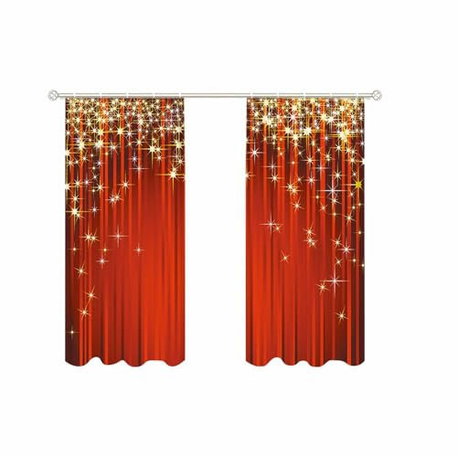 Weihnachten Gardinen | Weihnachten Vorhänge | Wohnzimmer Morden Gardine | Weihnachtsgardinen | Waschbar Weihnachtsvorhänge Gardinen | Semi Verdunklungsvorhänge Für Wohnzimmer Schlafzimmer Tür Fenster