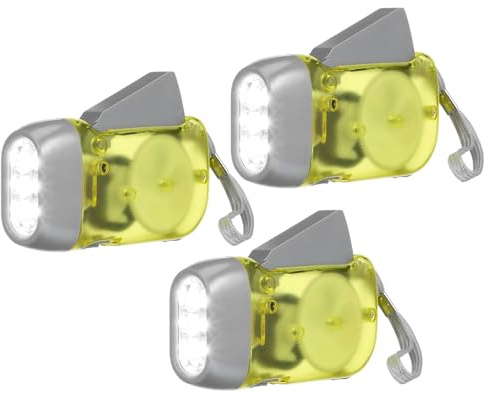 Happyyami 3stücke Aufzieh-taschenlampe Mit Handkurbel Led-taschenlampe Für Hunde Notlicht Mit Federstange Tragbare Schüttel- Hochwertige Kurbel-