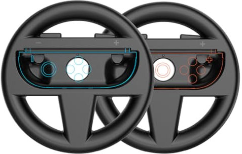 Fiorky 2pcs/Set Racing Steering Wheels Handle Stand Holder Controller Handle Holder for Switch Mario Kart 2 Joy Con Controller Accessories