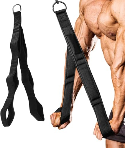 Trizepsseil,Trizepsseil Kabelbefestigung,Trizeps-Pull-Down-Seil für Push-Downs, Crunches, Facepulls für Professionelles Fitnessstudio Schwarz