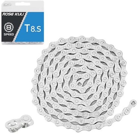 Fahrradkette 6/7/8-fach – 116 Glieder, 1/2 x 3/32, Bicycle Chain kompatibel mit verschiedenen Fahrradtypen Marke: Wicbb | Inkl. Kettenschloss