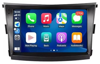 Stereo Auto Android per SsangYong Tivoli 2015-2019 9 Pollici Radio con Carplay Senza Fili Bluetooth USB GPS Controllo del Volante Telecamera Posteriore Wifi(X7 6G+128G)