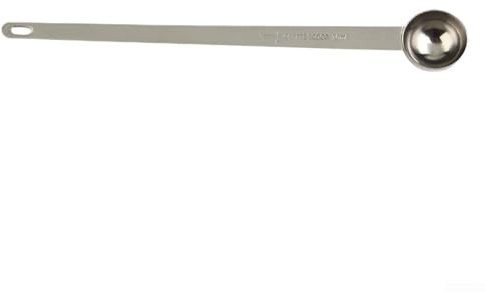 Cucchiaio dosatore da caffè in acciaio inox con manico lungo, scala graduata incisa per misurazioni precise da 5 a 30 ml, strumento da cucina per cottura, cottura e preparazione di bevande (10 ml)