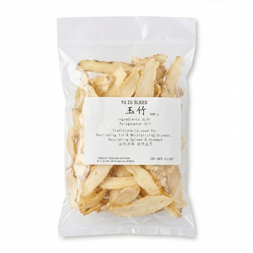Yu Zhu Sliced (Polygonatum) 100g - Tranches de Polygonatum Séchées - Ingrédient pour Infusion & Cuisine Asiatique - Sachet Pratique