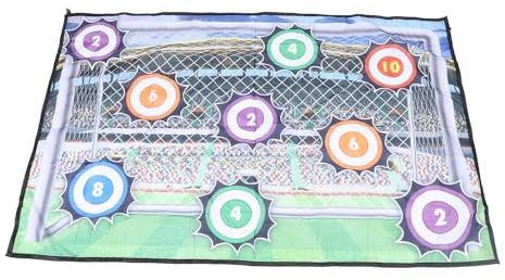 Neiyty 2-i-1 Fotbollsmattset, inomhus- och Utomhusfotbollsspark och Sandsäckskastningsspel med Klibbig Fotboll, för Pojkar och Barn för Att Förbättra Fotbollskunskaperna (Typ B)