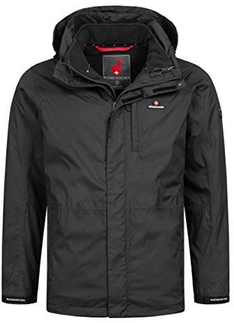 Höhenhorn Arcalod Pro - Giacca invernale da uomo 3 in 1, doppia giacca impermeabile, Nero Pro, M