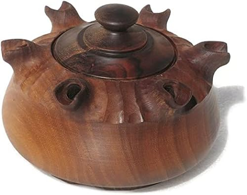 Italian Food Direct Coppa dell'amicizia Originale della Valle d'Aosta 6 Becchi in Legno di Noce Diametro 18cm trattata e pronta per preparare Il caffè alla valdostana