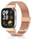 KoGiio Cinturino di ricambio per Redmi Watch 3/Redmi Watch 3 Lite, da uomo e da donna, traspirante, in acciaio inox e rete di metallo, oro rosa, Acciaio inossidabile
