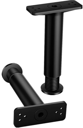 XIONGXIAOZHI 2 Stück Bettrahmen Stützbeine 22-42cm Schwarz Verstellbar Stabilisator Bett Stützrahmen Verstellbar Stützrahmen