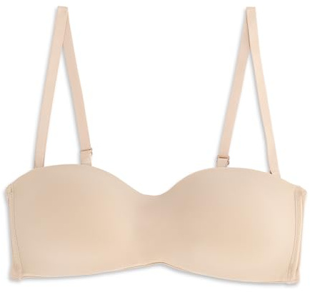 Cotonella, Reggiseno a Fascia Simona in Morbida Microfibra, Imbottito Senza Ferretto e con Spalline Removibili - Art. CD071 - Taglia 1B