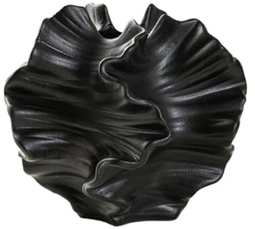 Vase Blumenvase Keramik-Blumenvasen Für Minimalistische Moderne Heimdekoration, Boho-Vase Für Wohnzimmer-Dekor Vasen Deko Aesthetic(Black,14.4 * 12.6cm)