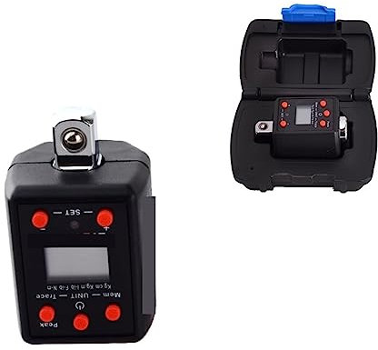 Torque Wrench Digital, High Precision Electronic Digital Display Torquemeter Adjustable 0.3-1000Nm 1/4 1/2 3/8 3/4 Drive Preset Torque Adapter,Electronic Torque Wrench(WRG4-340)
