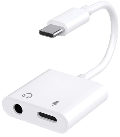 USB C to 3.5mm Jack Adapter with 60W Fast Charging, USB-C Headphone Adapter Compatible with iPhone 16/15 Pro Max/15 Pro/15 Samsung Galaxy S24/S23/S22/S21 Ultra iPad Pro