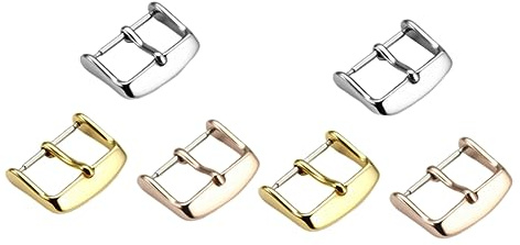 OATIPHO 6-teiliges Uhrenschnallen-Set Aus Ip-galvanisiertem 316l Silberfarbener Und Goldener Uhrenarmbandverschluss Für Männer Und Frauen