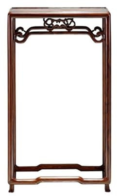 Lijiaxiuyc-101 bonsai display table Rectangle Redwood Bonsai Display Base, Chinese Stye Openwork Carving Plant Stand pot stand