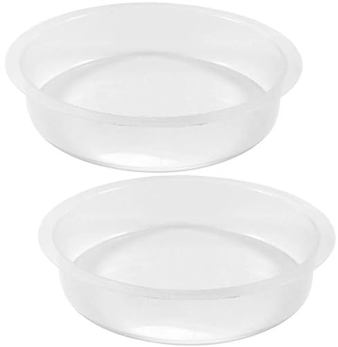 Tazón de Agua de alimentación de pájaros Redondo de plástico de 2 pcs, estación de alimentación de Semillas de Aves Silvestres Bandeja para el baño de pájaros, Plato de Agua de jardín para pa