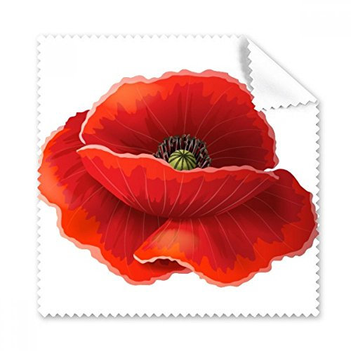 Rot Blume Malerei Corn Poppy Art Brille Reinigungstuch Reinigungstuch Geschenk Handy-Display von 5 x