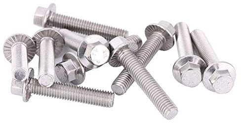 10 Stück Sechskantschrauben mit Vollgewinde M8 304 Edelstahl Flanschschrauben für Bau und Industrie Befestigungsteile (M8*40)