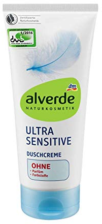 alverde Natural maquillaje Crema Ducha Ultra Sensible, 1 x 200 ml