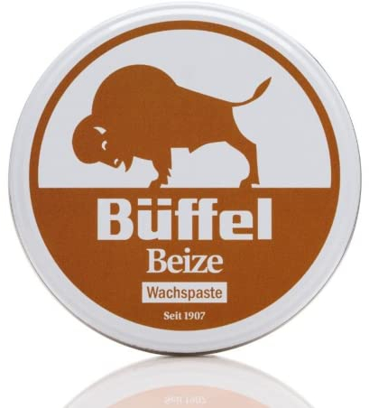 Büffel | Büffel-Beize hellbraun 250ml | Hellbraune Wachsbeize | Beize und Pflege von Holz, Holzböden und Möbeln | Strapazierfähig | Wasserabweisend