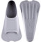 CAPAS Swim Training Fins Comfortable Silicone Swimming Floating Flippers with Mesh Bag for Kids Adult Men Women Short Blade Build Leg Strength (Grey, L (Adults UK Size 8-9))