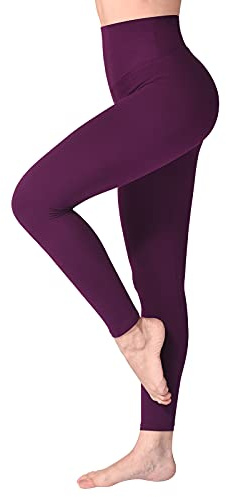 SINOPHANT Hög midja Leggings för kvinnor, Smörig Mjuk Elastisk Ogenomskinlig Tummy Control Leggings, Plus Size Workout Gym Yoga Stretchiga Byxor
