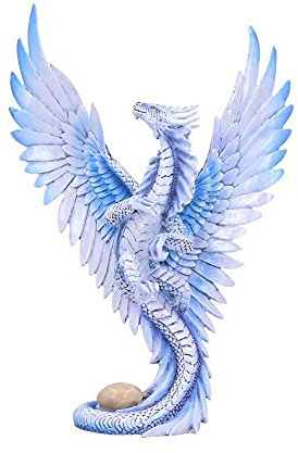 Nemesis Now Anne Stokes Age - Figura de dragón Plateado para Adultos, Color Blanco, Talla única